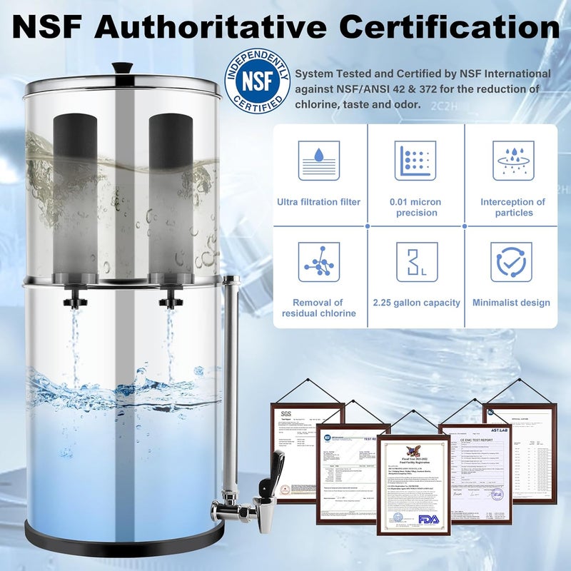 Fetechmate Upgrade Black Water Filter Activated Carbon by with Ultra Filtration Membrane Water Purification Elements Replacement Compatible with Ber-key Gravity Water Filtration System (4 Pack) - Image 5